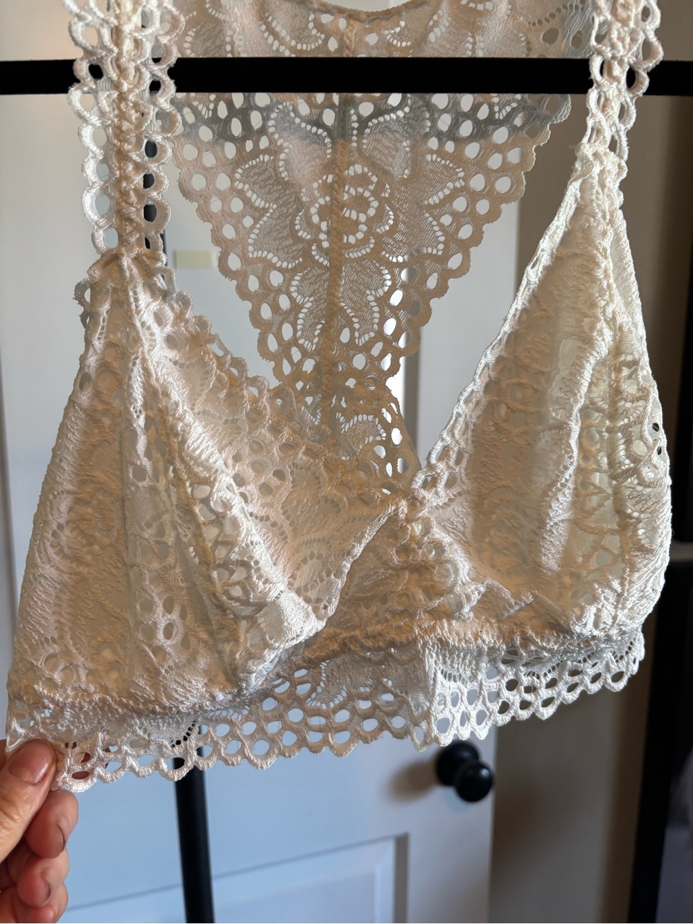 aerie Cream Lace Bralette Halter